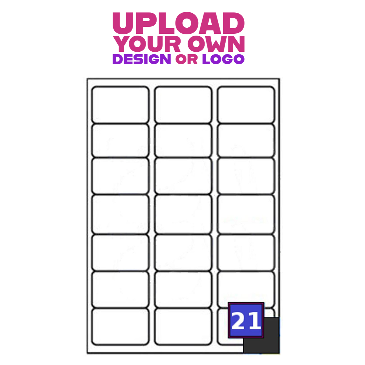 Custom Print Labels - Rectangle Labels (63.5 x 38.1mm Matt) AD21