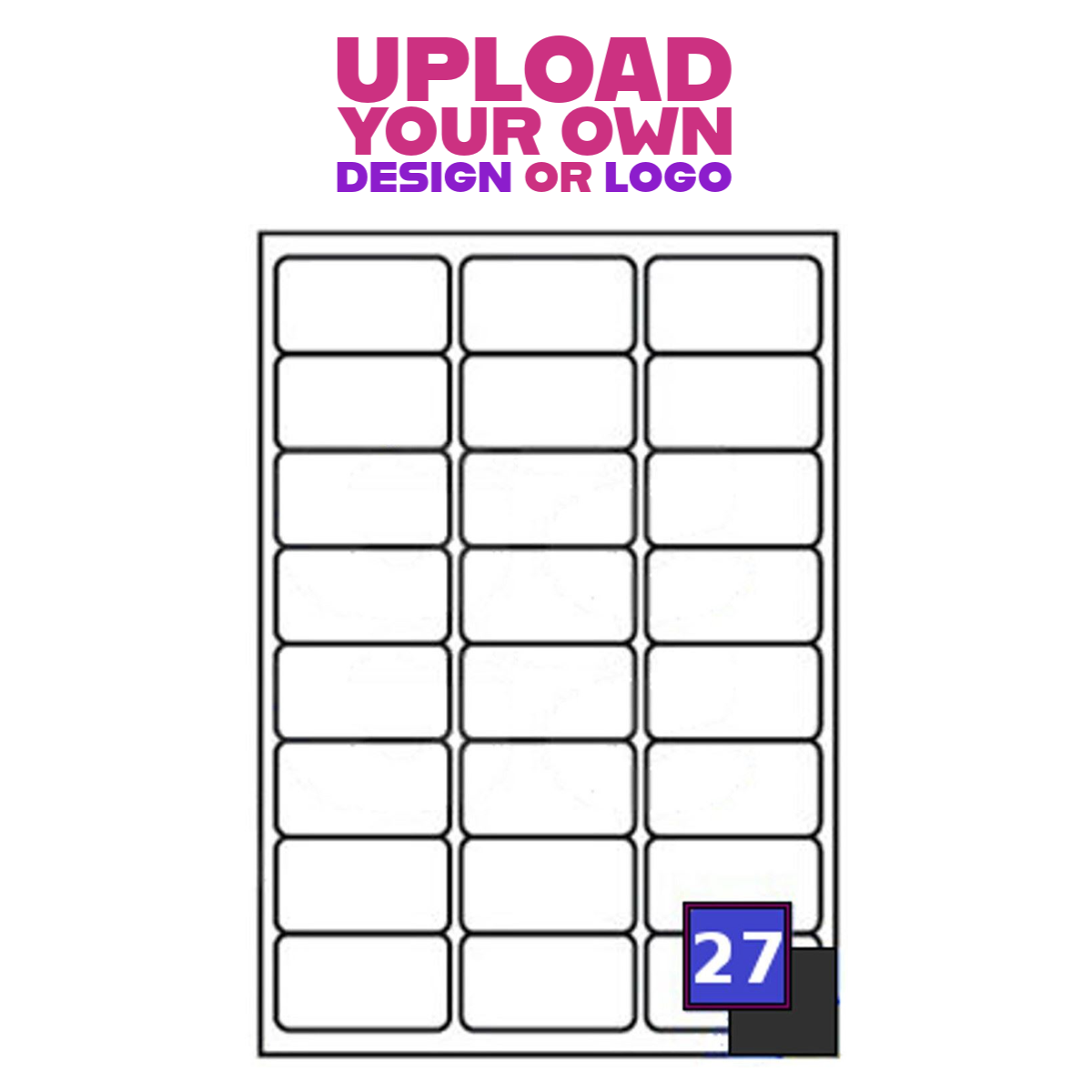 Custom Print Labels - Rectangle Labels (63.5 x 29.6mm Matt) AD27