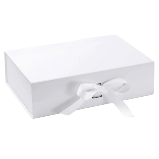 White Gift Box With Ribbon