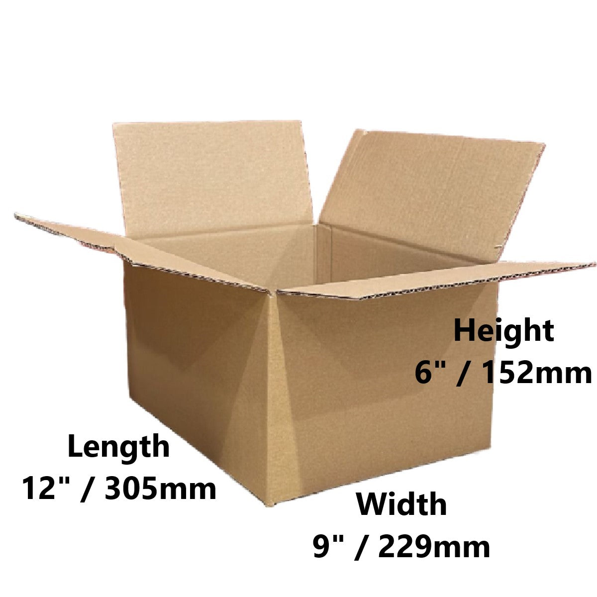12 x 9 x 6 inch Single Wall Cardboard Boxes (SW13)