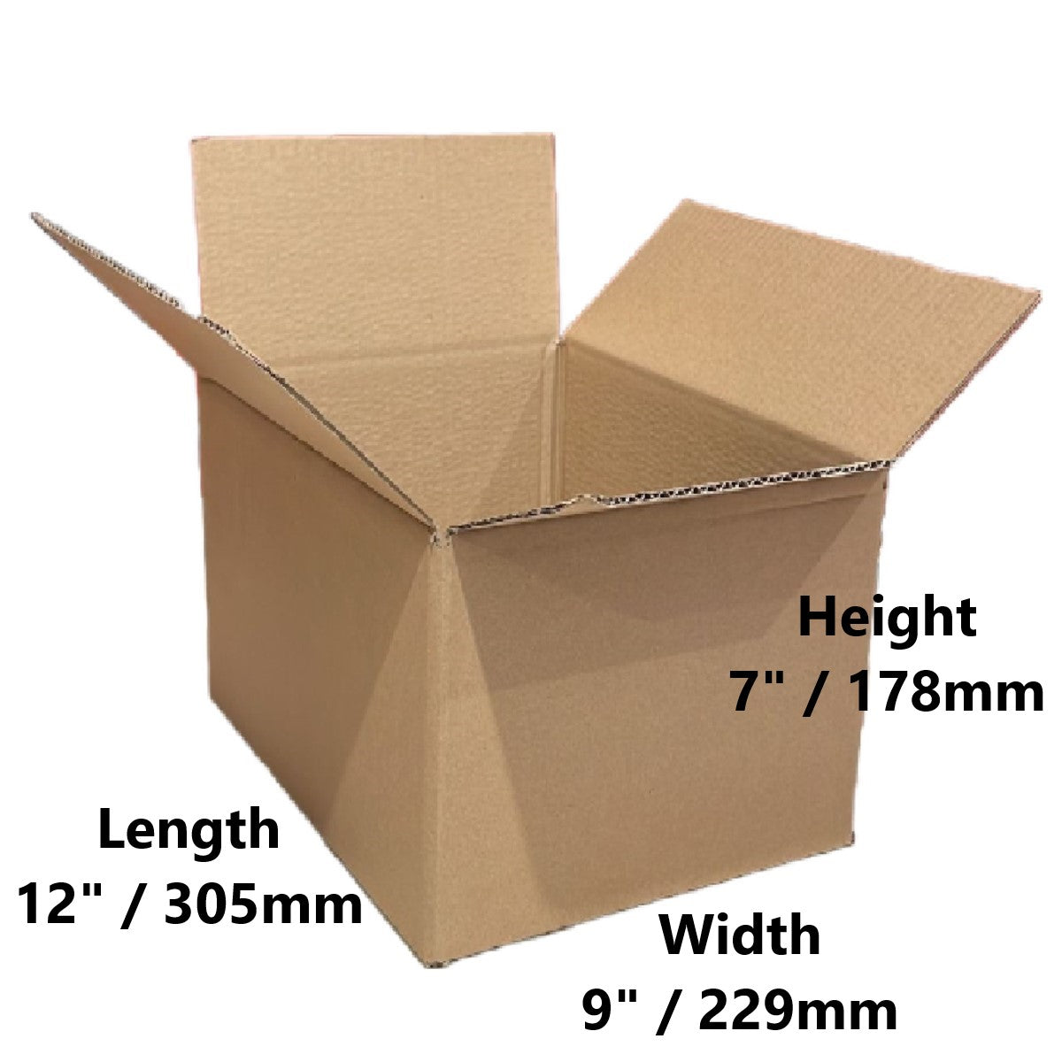 12 x 9 x 7 inch Single Wall Cardboard Boxes (SW14)