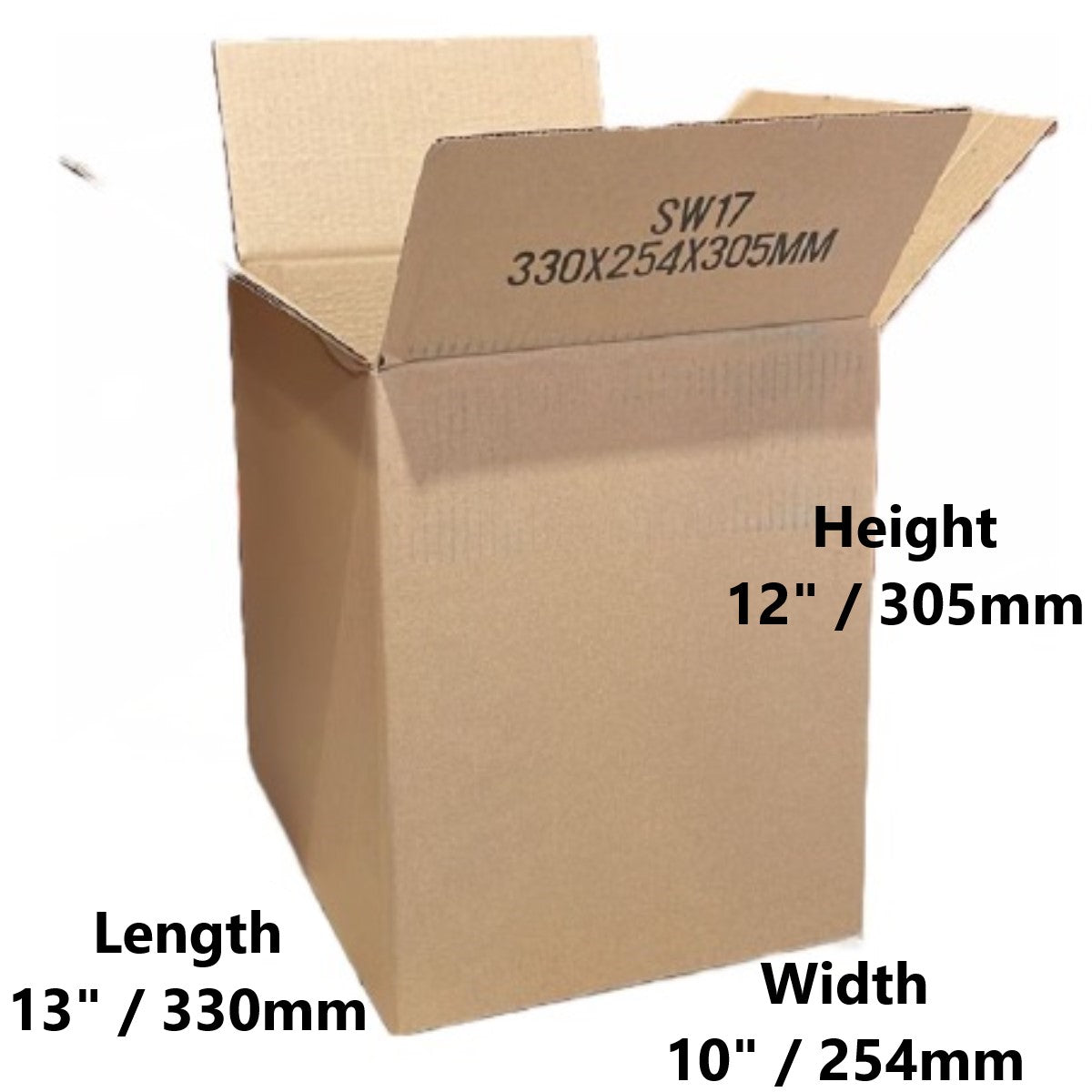 13 x 10 x 12 inch Single Wall Cardboard Boxes (SW17)