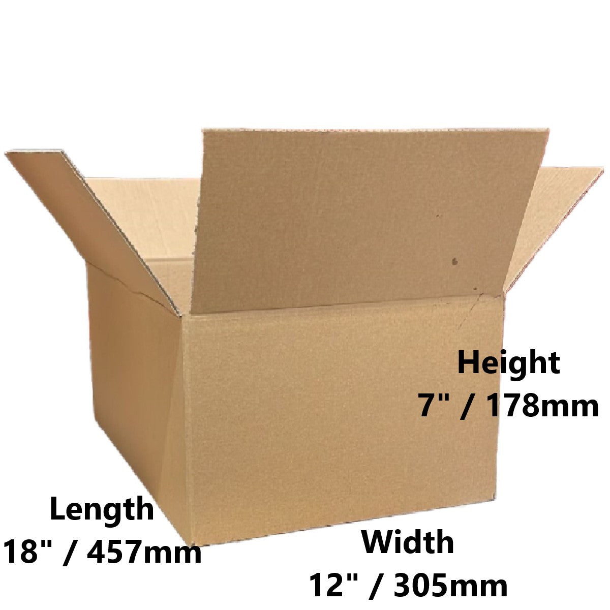 18 x 12 x 7 Single Wall Cardboard Boxes (SW19)