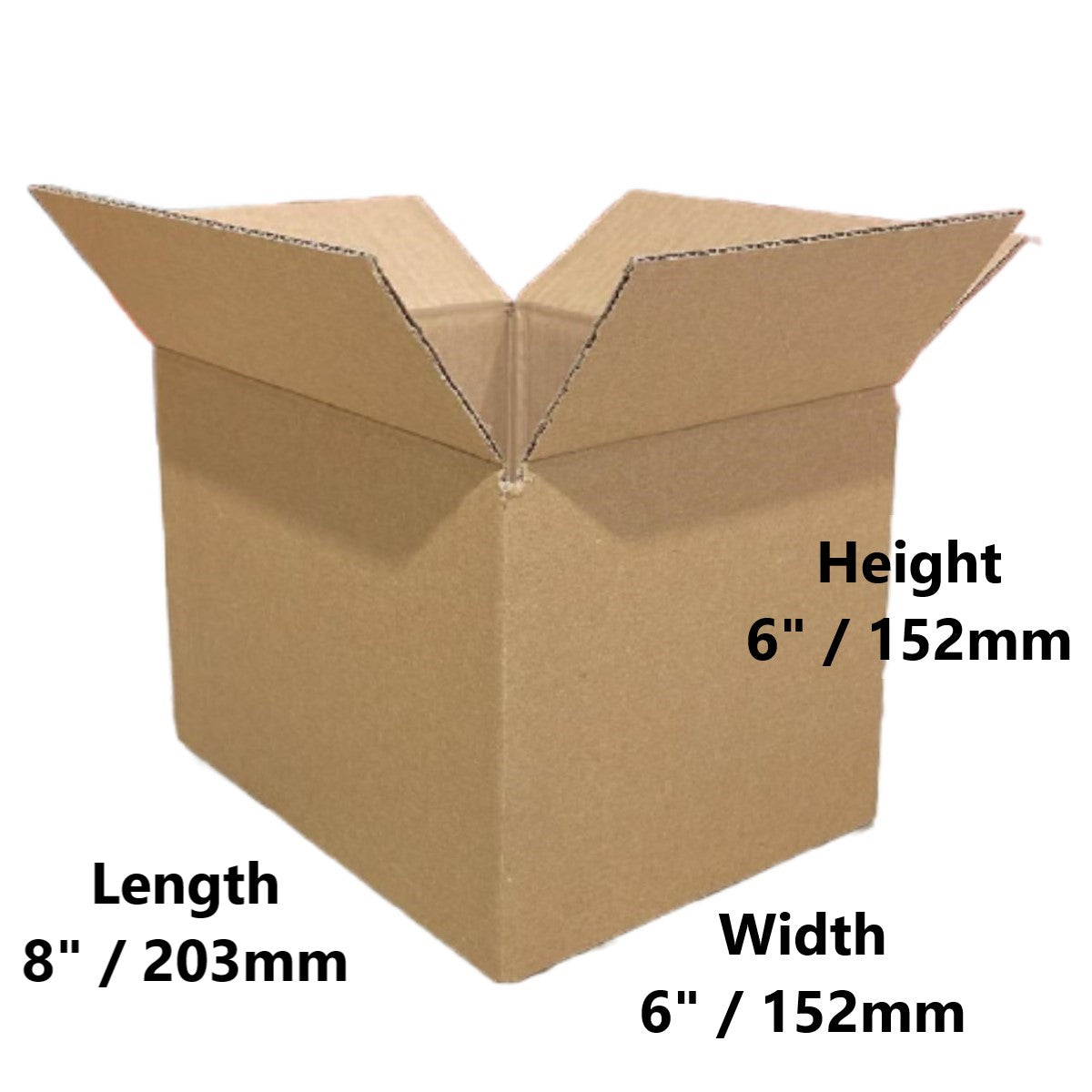 8 x 6 x 6 inch Single Wall Cardboard Boxes (SW7)