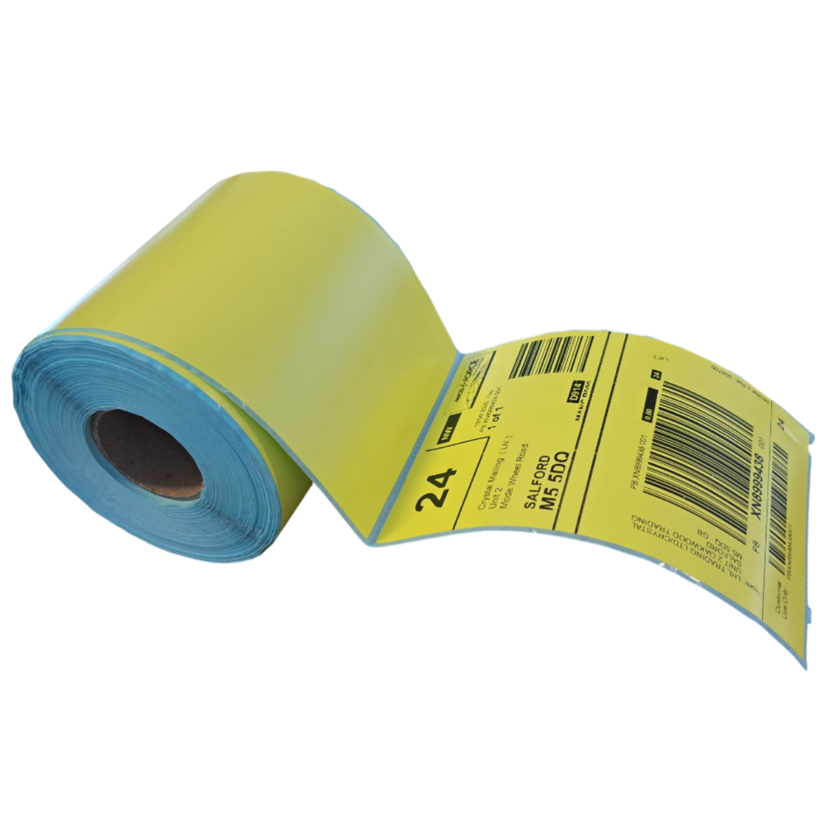 Yellow Thermal Labels Rolls 4 x 6 inch (1 Roll = 350 Individual Labels)