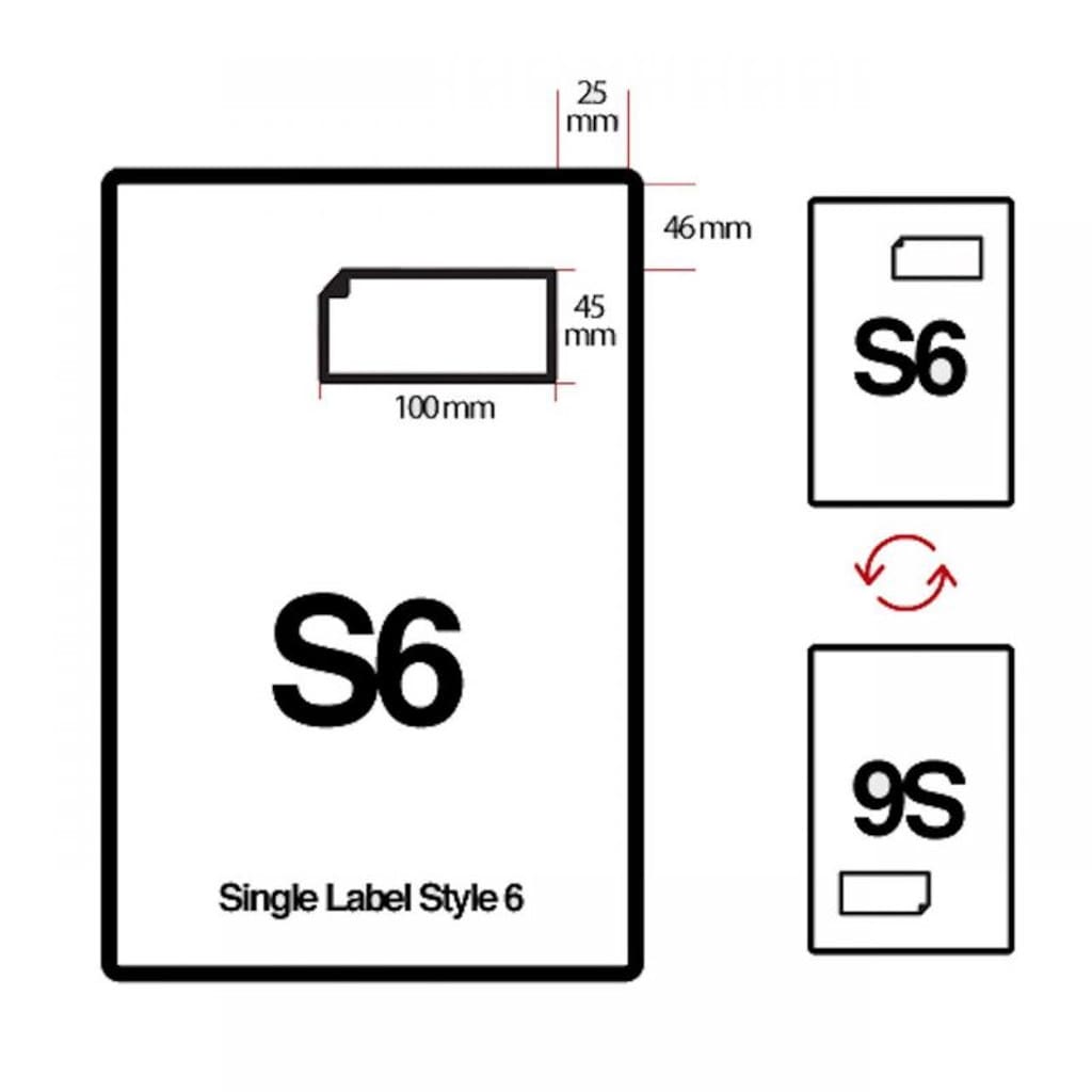 Integrated Labels 100mm x 45mm (S6)