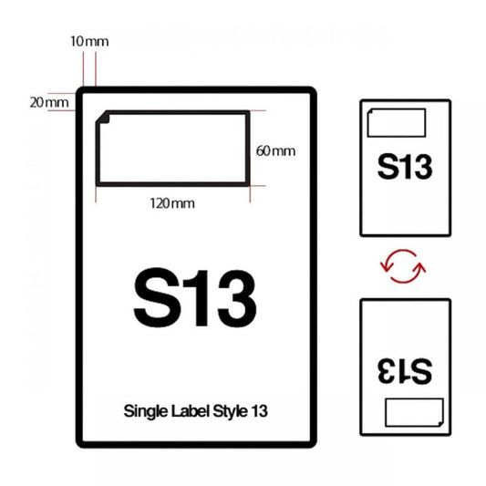 Integrated Labels 120mm x 60mm (S13)