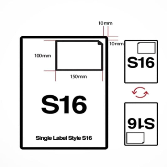 Integrated Labels 150mm X 100mm (S16)