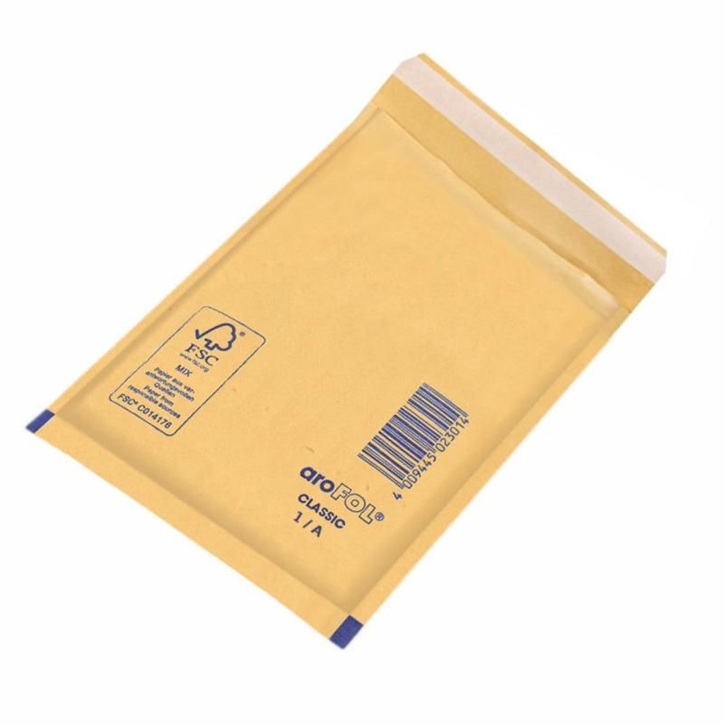 Size 1 (A/000) Gold Bubble Envelopes