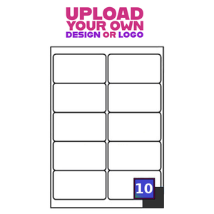 Custom Print Labels - Rectangle Labels (99.1 x 57mm Matt) AD10