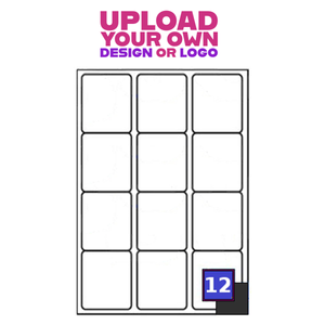 Custom Print Labels - Rectangle Labels (63.5 x 72mm Matt) AD12