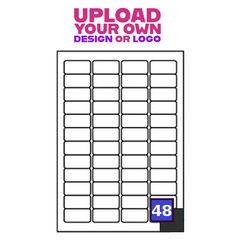 Custom Print Labels - Rectangle Labels (45.7 x 21.2mm Matt) AD48
