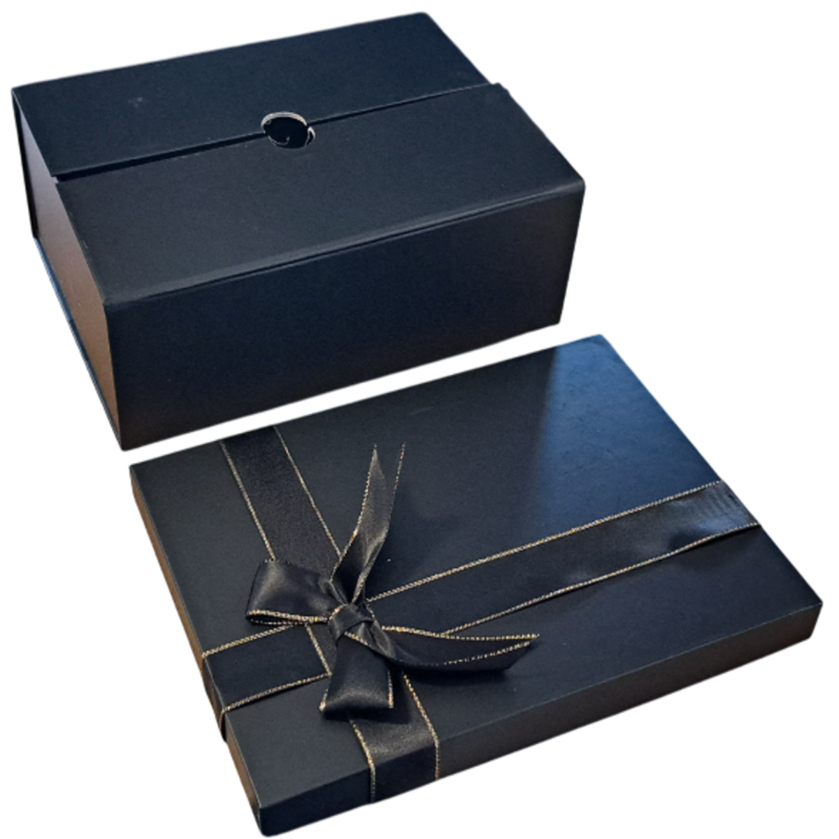 Black Rigid Gift Box With Bow 290x210x105mm