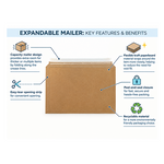 321 x 467mm Kraft Paperboard Capacity Envelope Mailer