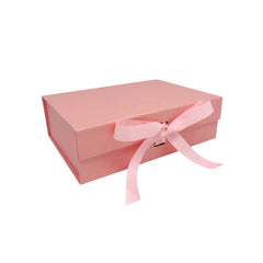 Pink Gift Box With Ribbon 260x190x80mm