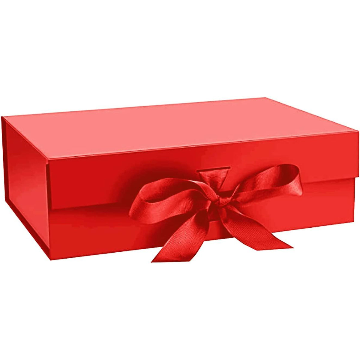 Red Gift Box With Ribbon 260x190x80mm