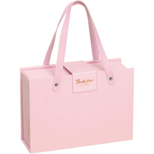 Pink Gift Box With Handle 250x180x85mm
