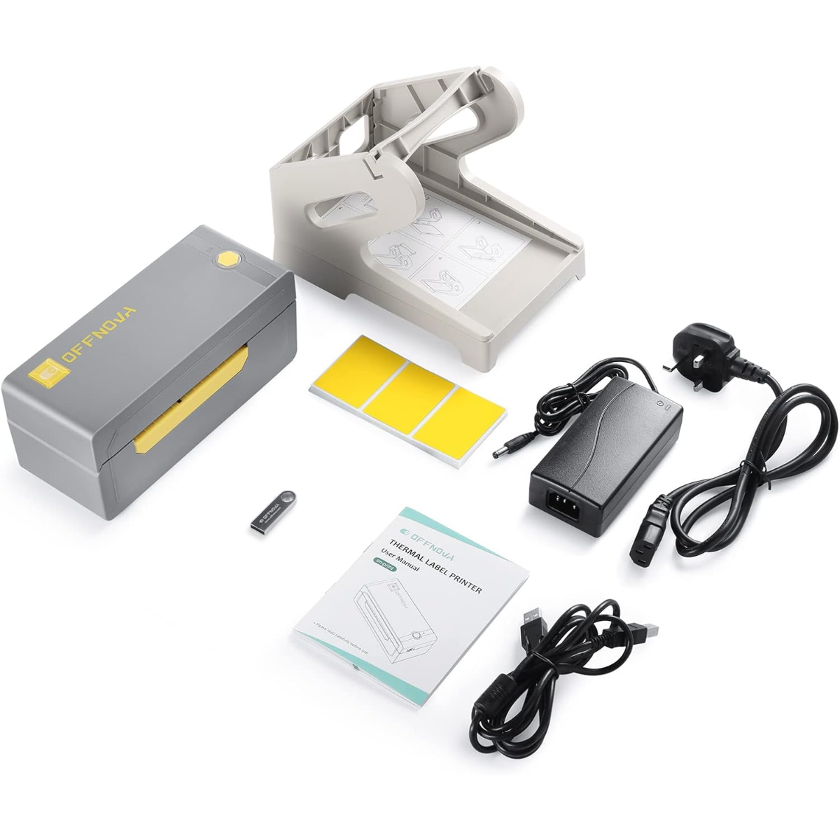 OFFNOVA Bluetooth & USB Thermal Shipping Label Printer