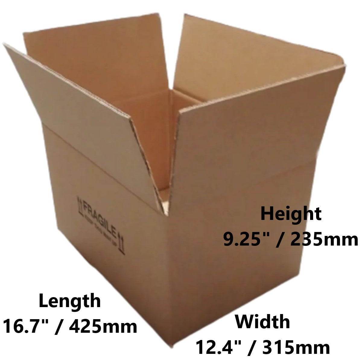 16.7 x 12.4 x 9.25 inch Double Wall Printed Cardboard Boxes (SD1)