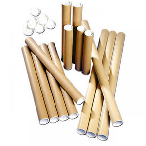 50-A4 Brown Cardboard Postal Tubes