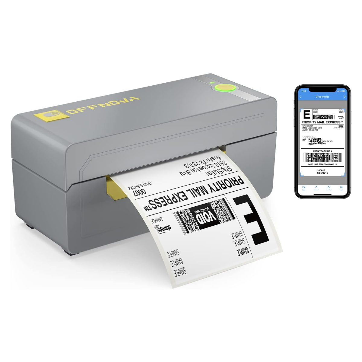 OFFNOVA Bluetooth & USB Thermal Shipping Label Printer