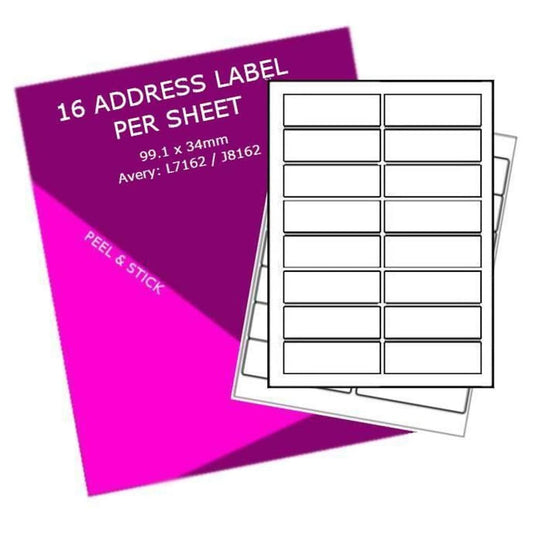 16 address Label Per Sheet