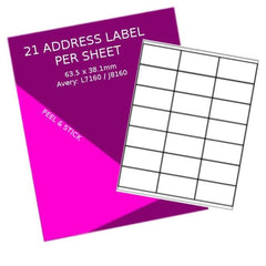 21 Labels Per Sheet