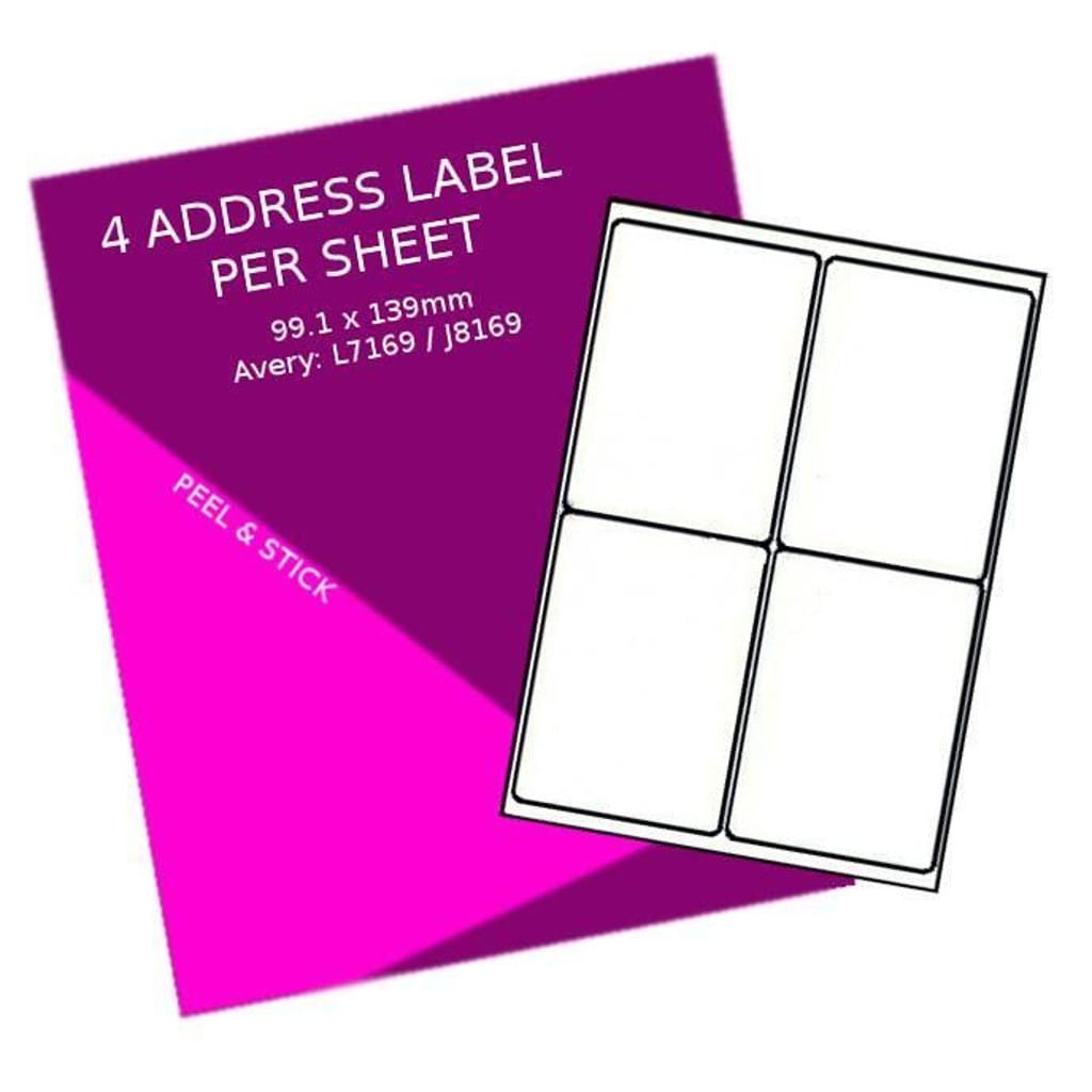 4 address Labels Per Sheet