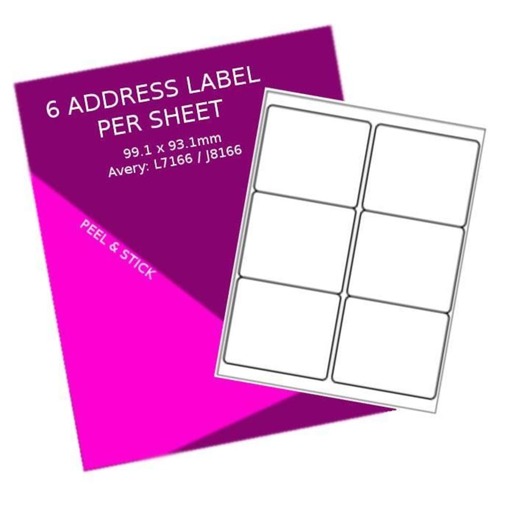 6 address Labels Per Sheet