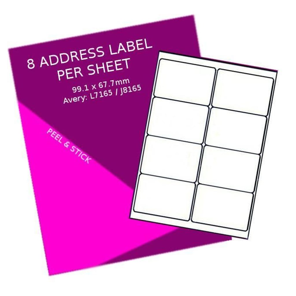 8 address Labels Per Sheet