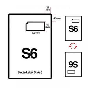 Integrated Labels 100mm x 45mm (S6)