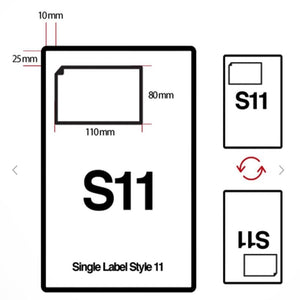 Integrated Labels 110mm X 80mm (S11)