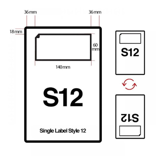 Integrated Labels 140mm x 60mm (S12)