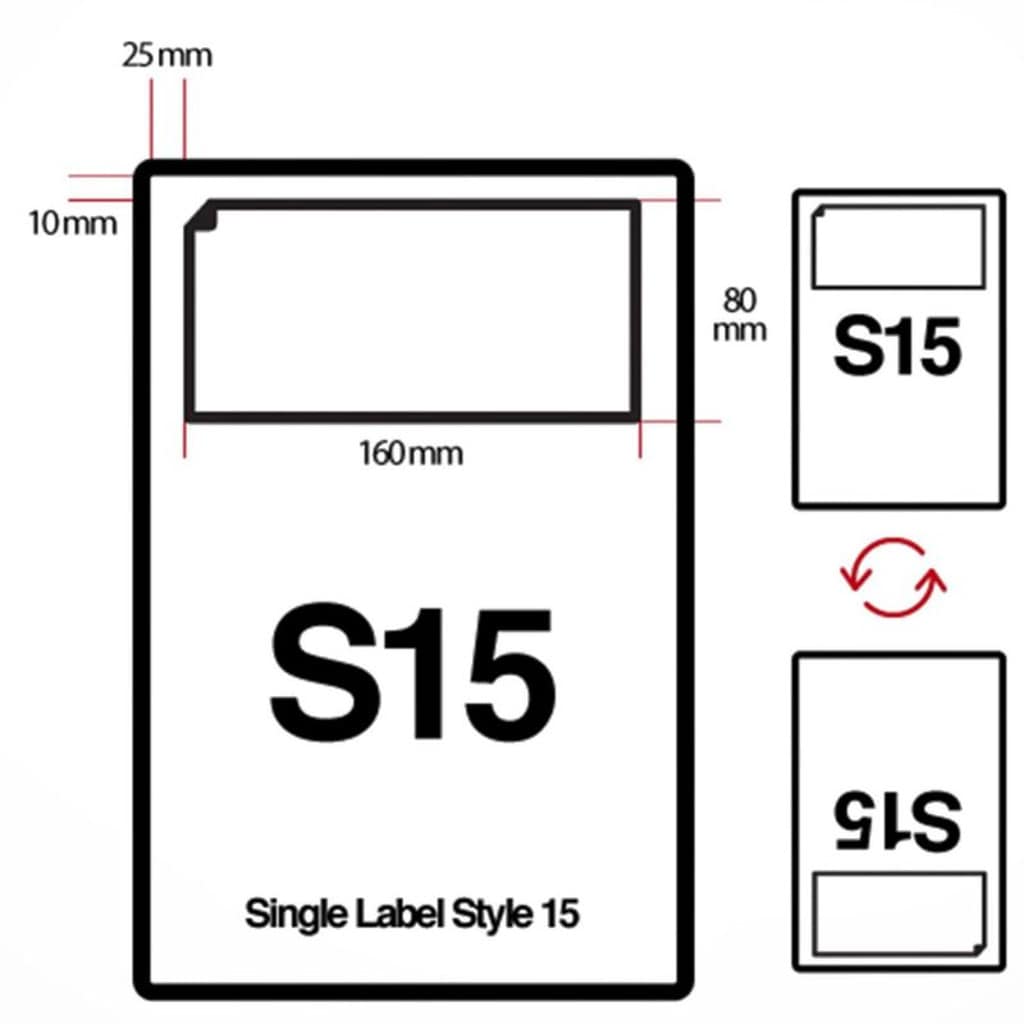 Integrated Labels 160mm X 80mm (S15) – Crystal Mailing