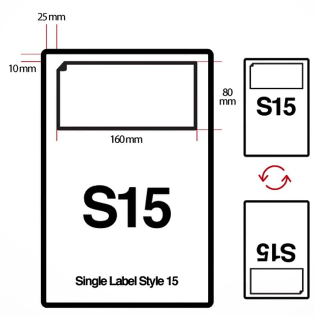 Integrated Labels 160mm X 80mm (S15)