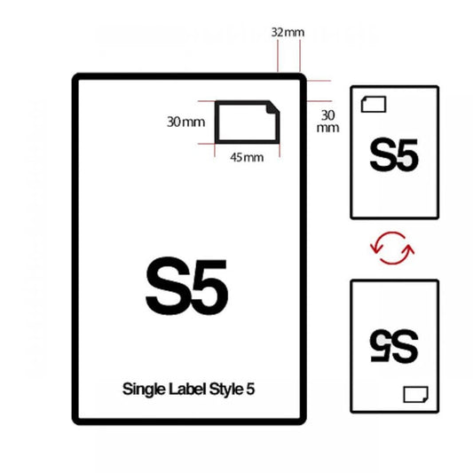 Integrated Labels 45mm x 30mm (S5)