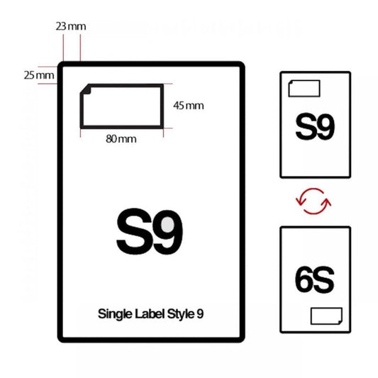 Integrated Labels 80mm X 45mm (S9)