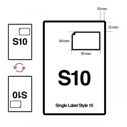 Integrated Labels 95mm x 64mm (S10)