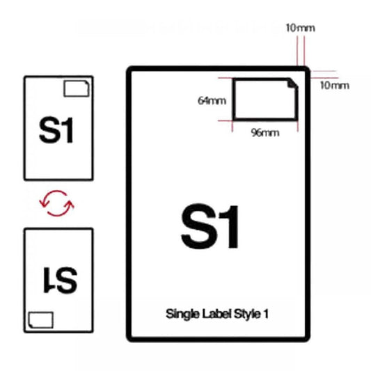 Integrated Labels 96mm x 64mm (S1)