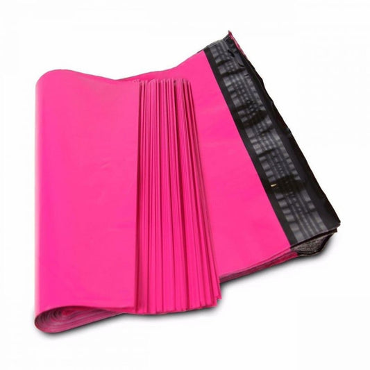 6.5 x 9 inch Pink Mailing Poly Bags